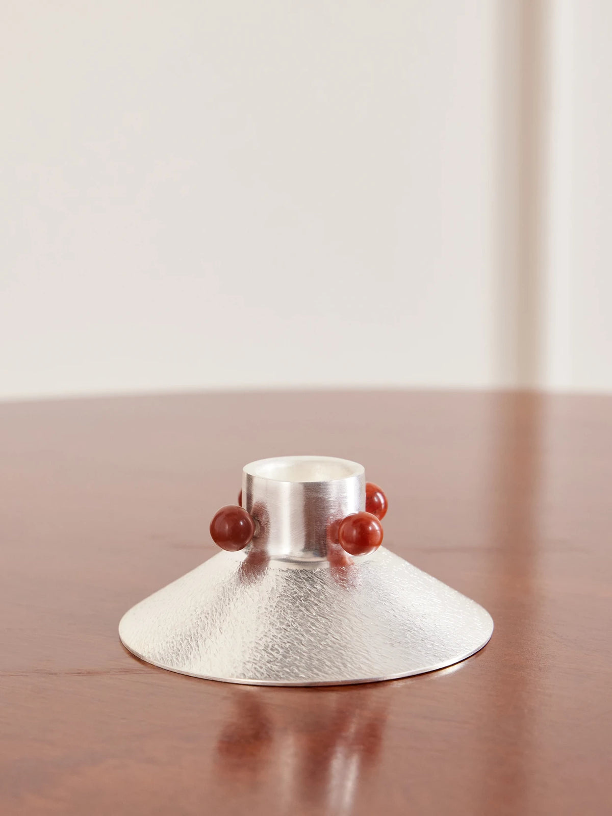 Natalia Criado + Vesper Voyage Axis Silver-plated And Stone Candle Holder