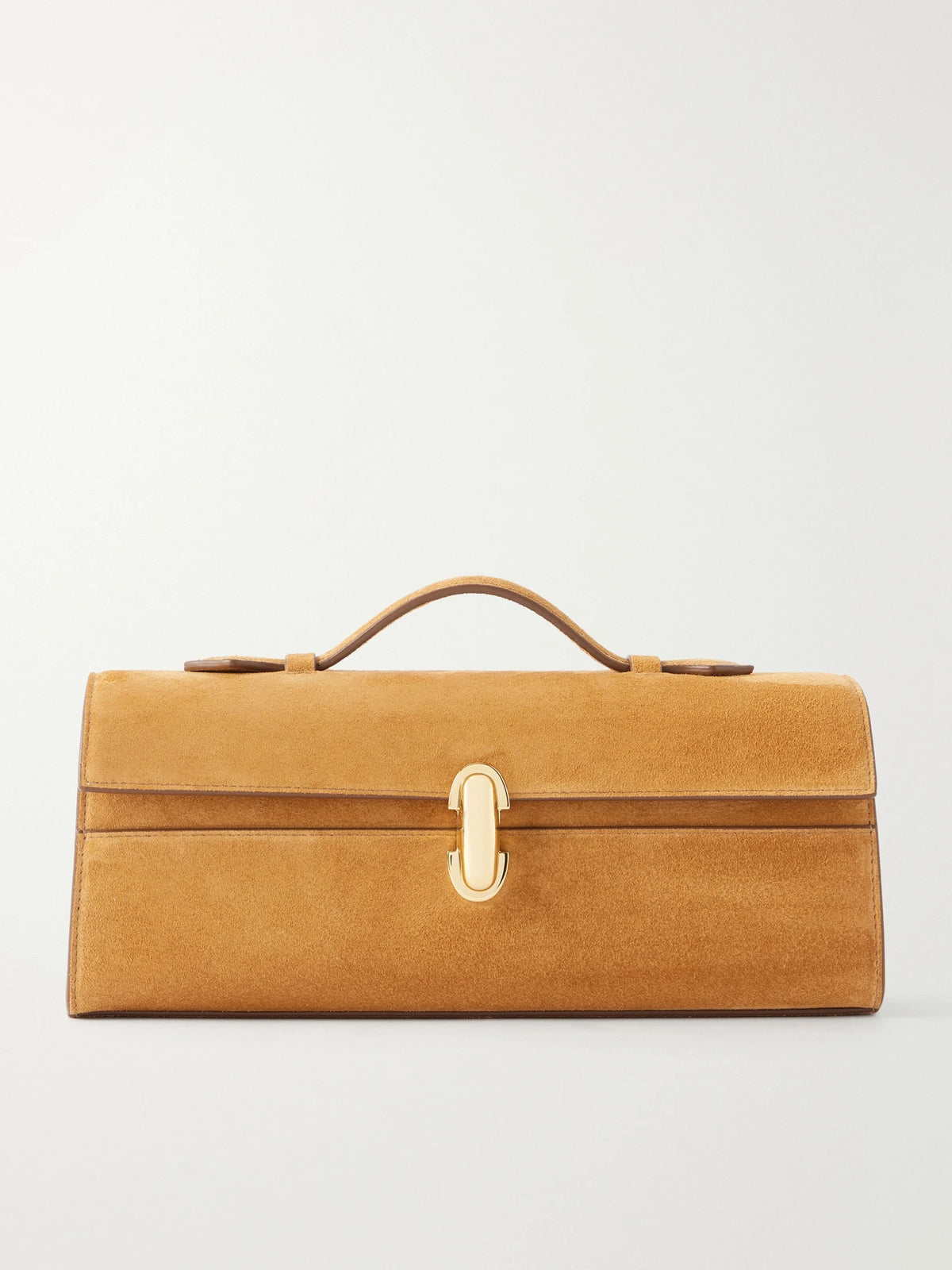 Slim Symmetry Suede Clutch