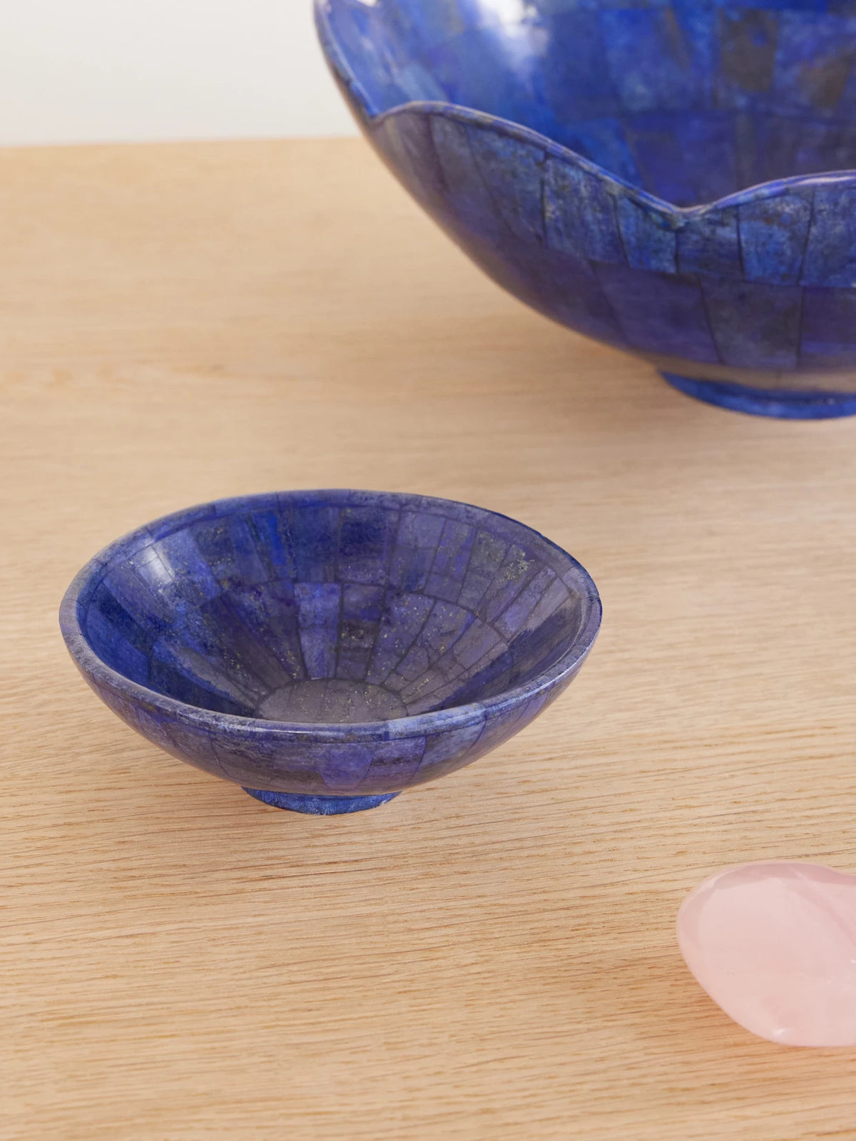 Image of Decor. Product name - Round Lapis Lazuli Dish in Blue colour by brand - JIA JIA Home