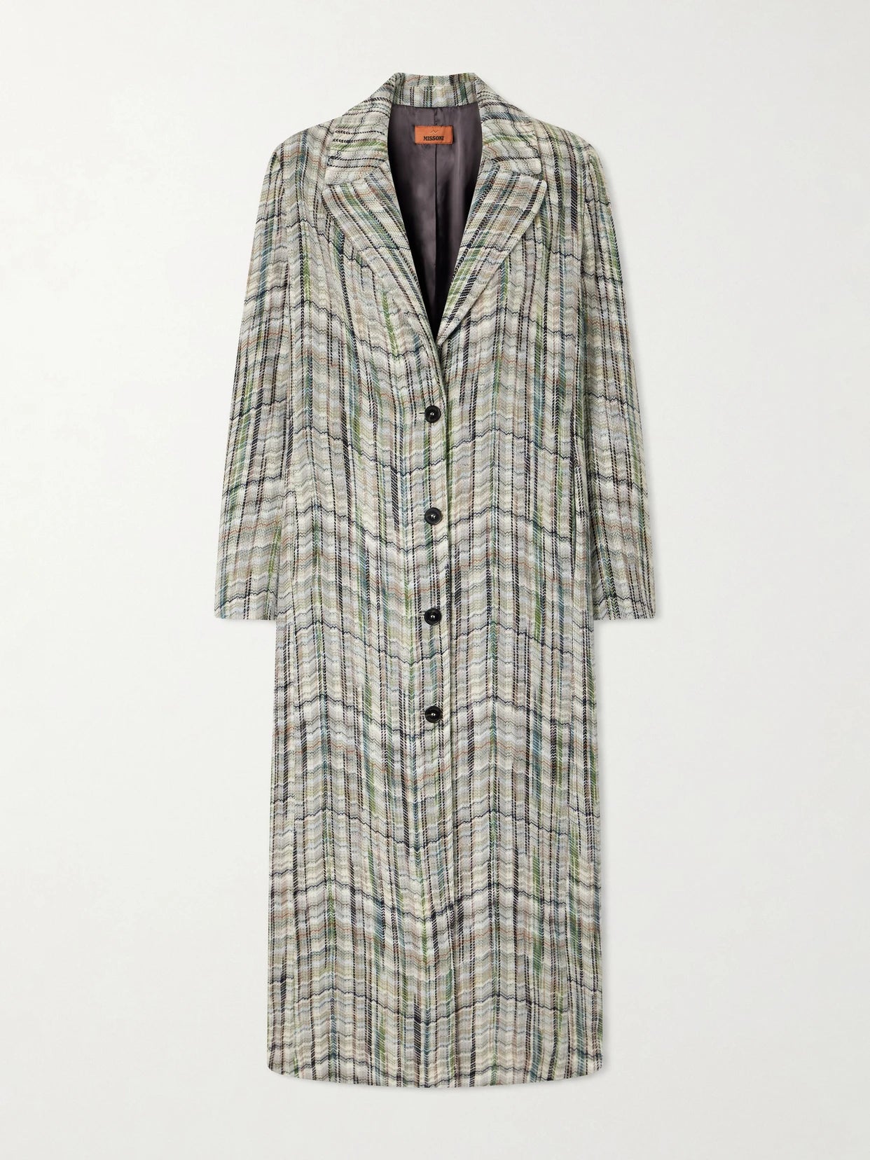 Striped Wool-blend Coat