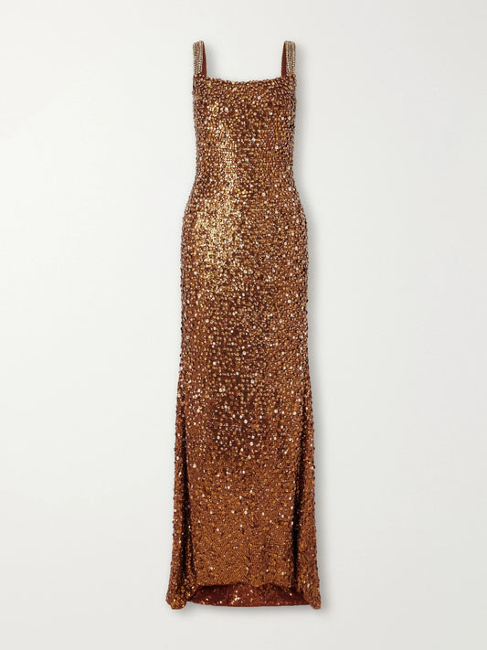 Jenny Packham Sonnet Sequined Tulle Gown