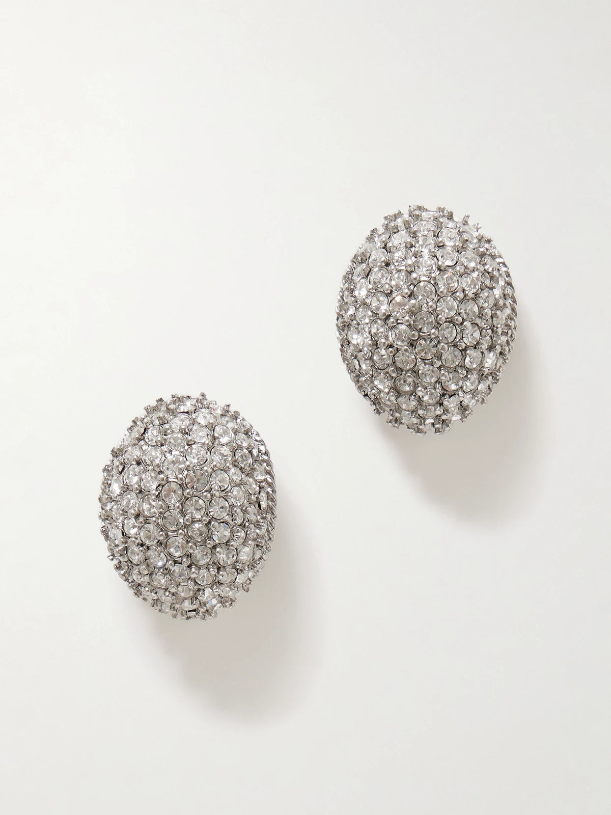 Tinsel Rhodium-plated Crystal Earrings