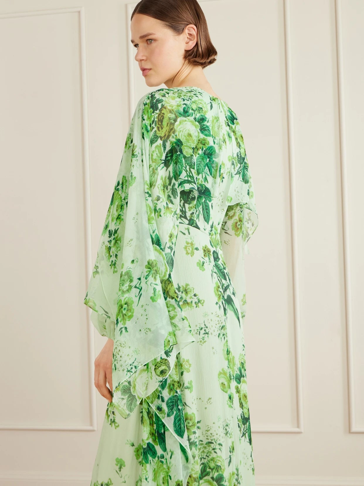 Floral-print Crêpon Gown