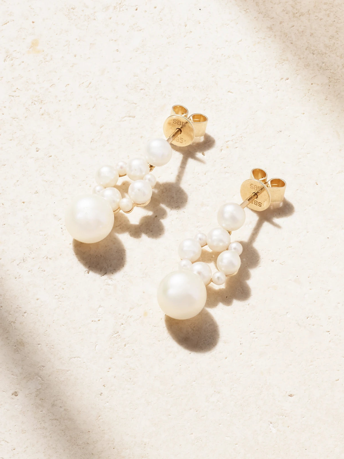 Nebula 14-karat Recycled Gold Pearl Earrings