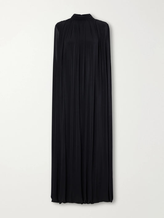TOVE Elia Cape-effect Draped Jersey Maxi Dress