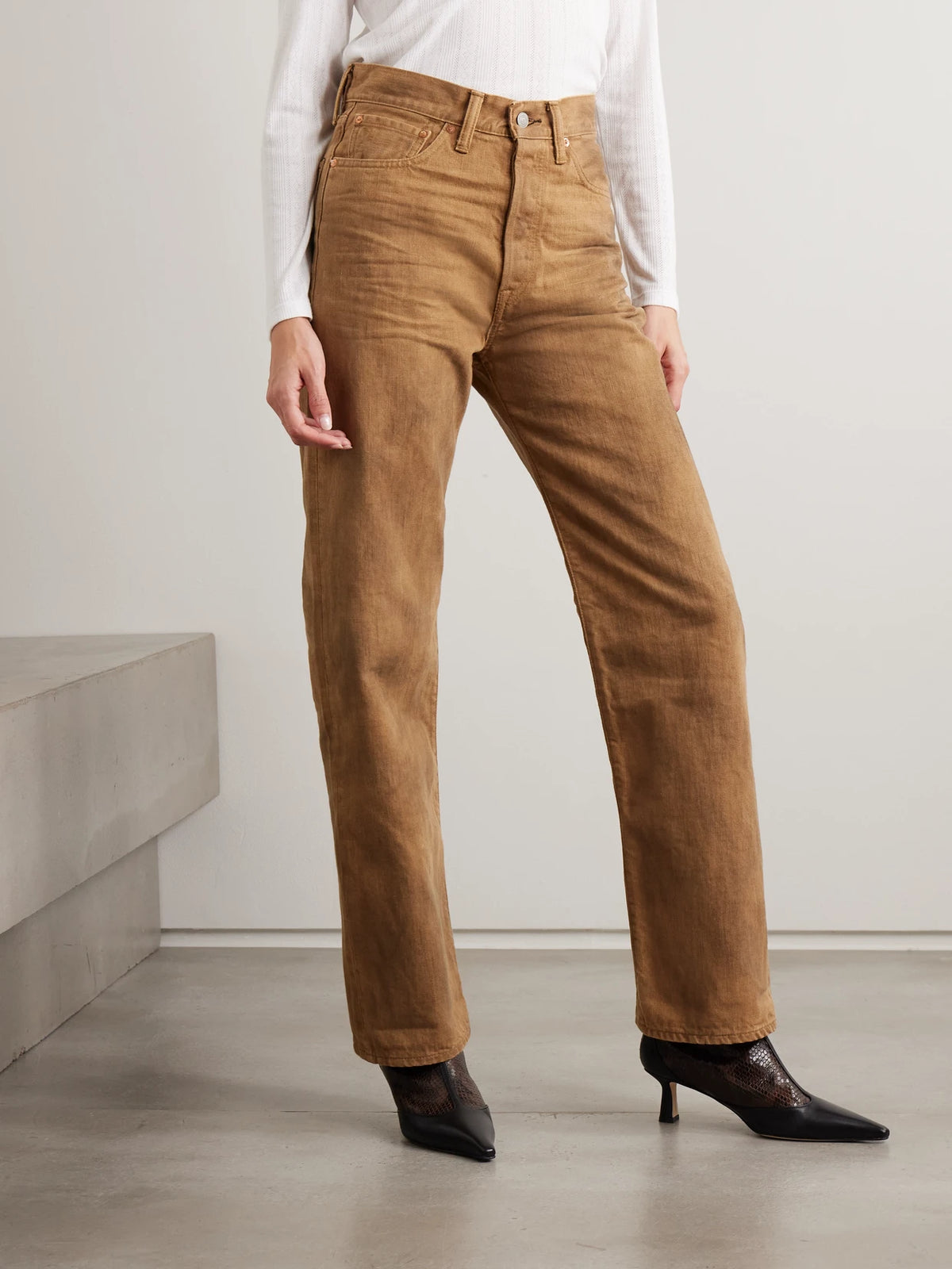 RRL High-rise Straight-leg Jeans