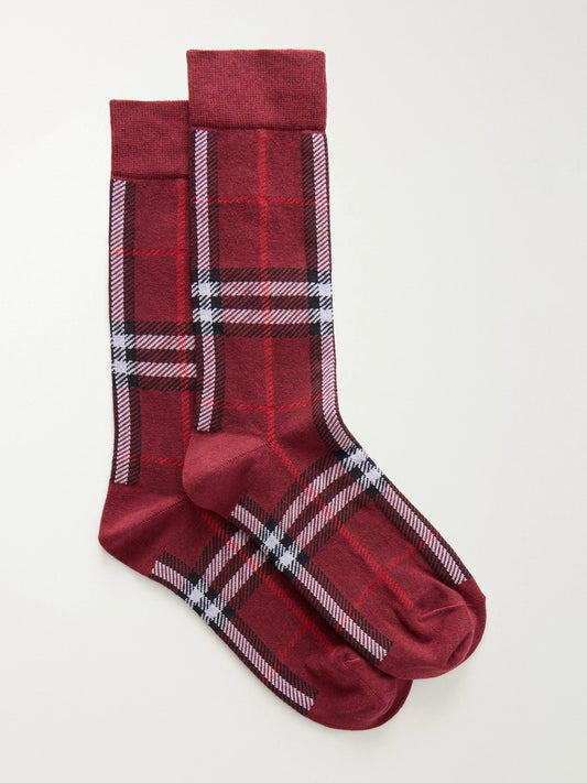 Burberry Check Cotton-blend Socks