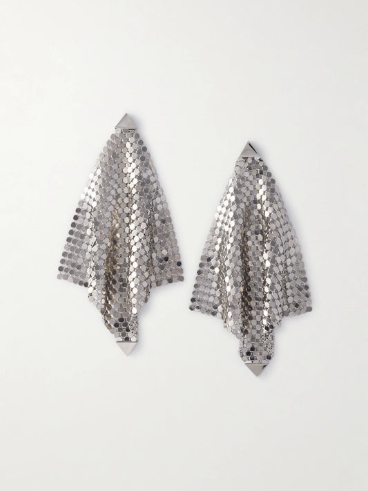 Pixel Flow Silver-tone Earrings