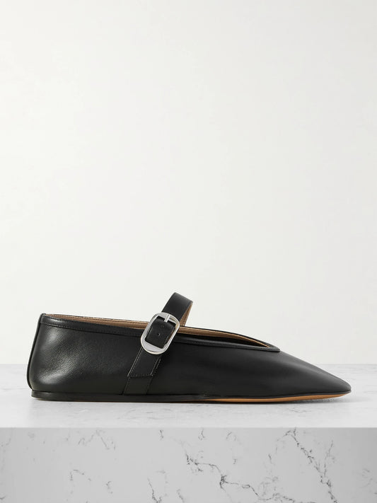 Stella Leather Mary Jane Ballet Flats