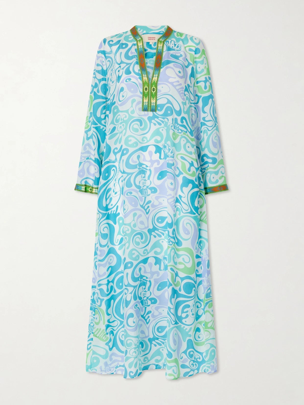 Jenna Printed Silk Coverup
