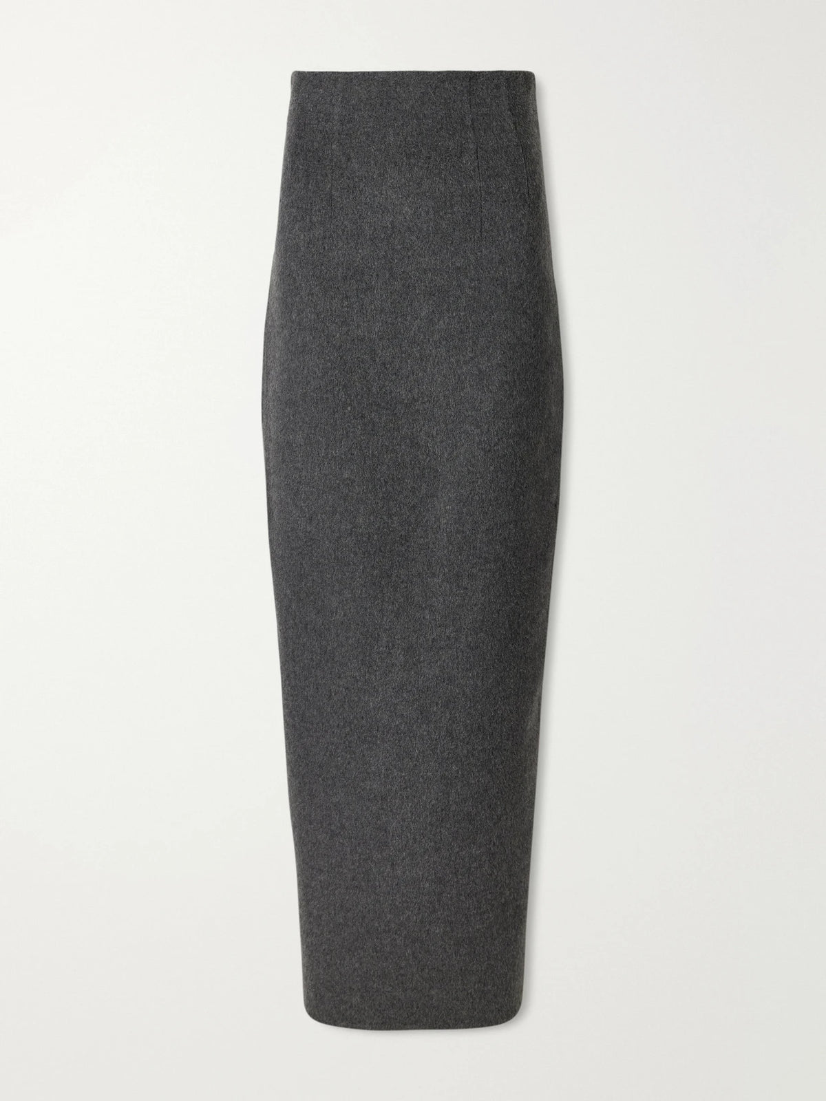 KHAITE Loxley Darted Wool, Silk And Cashmere-blend Felt Midi Skirt