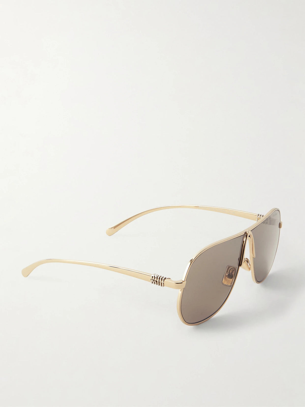 Miu Miu Eyewear Aviator-style Gold-tone Sunglasses