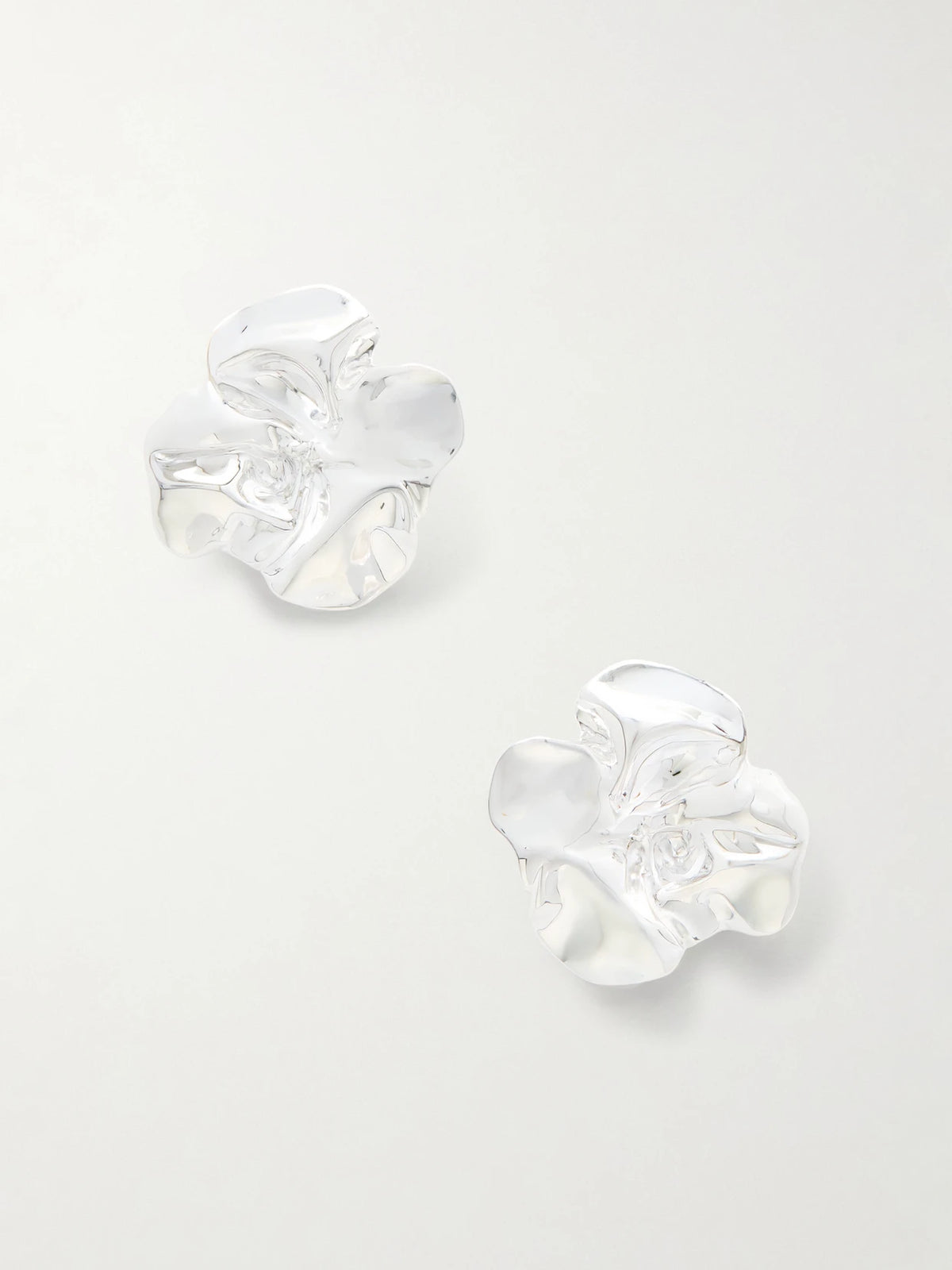 Flower Silver-plated Earrings