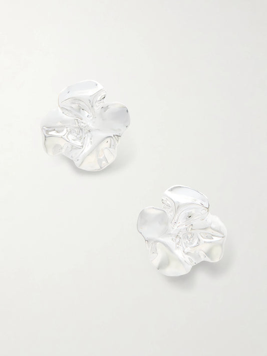 Flower Silver-plated Earrings