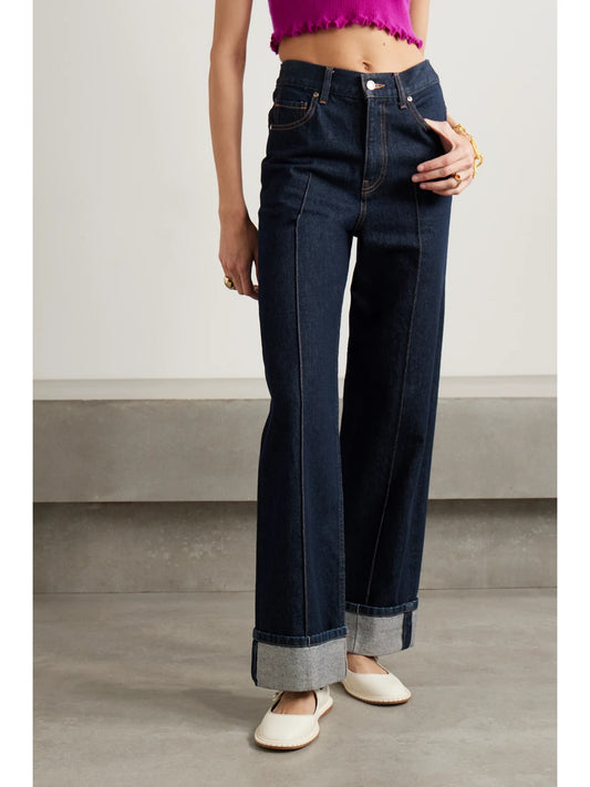 The Genevieve High-rise Wide-leg Jeans