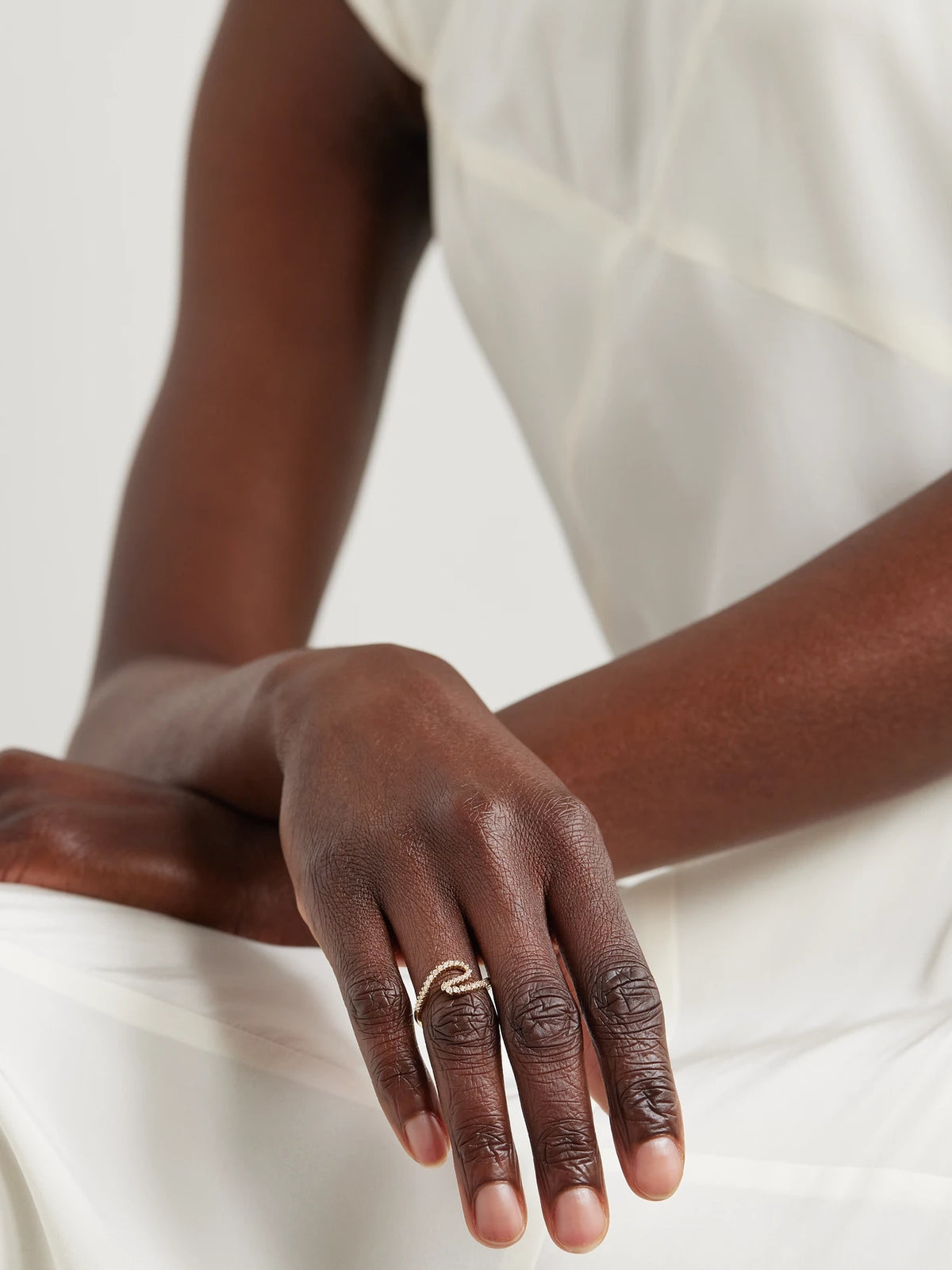 Image of Rings. Product name - Bague Vague Surf 18-karat Gold Diamond Ring in Multi colour by brand - Yvonne Léon