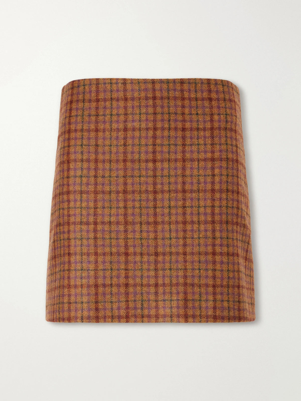 BLAZÉ Milano Coci Checked Wool Mini Skirt