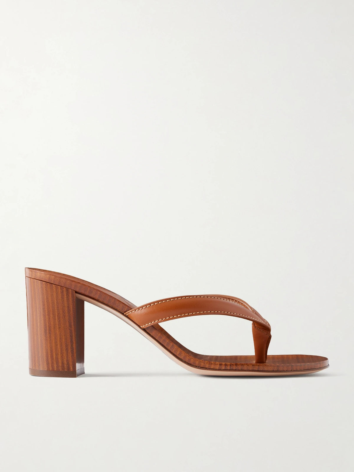 Leather 70 Heel Thong Sandals