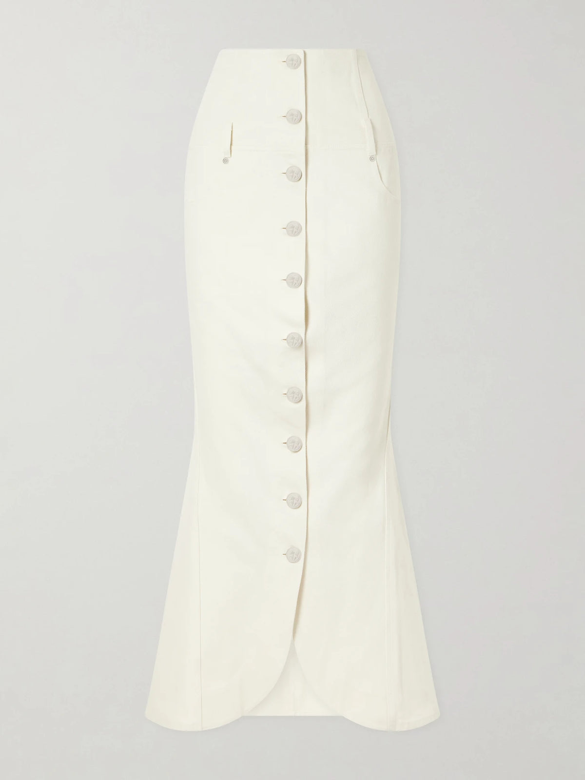 Embellished Denim Midi Skirt