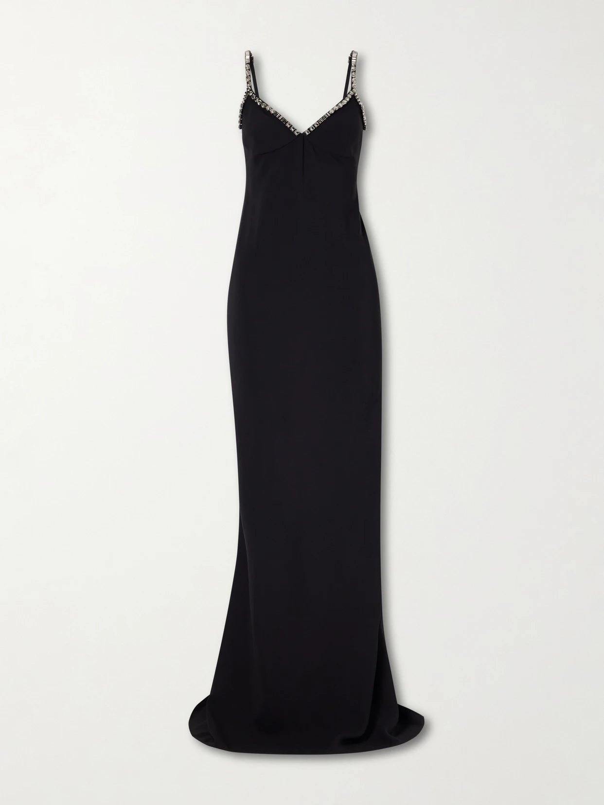 Image of Dresses. Product name - Embellished Crepe Gown in Black colour by brand - Stella McCartney
