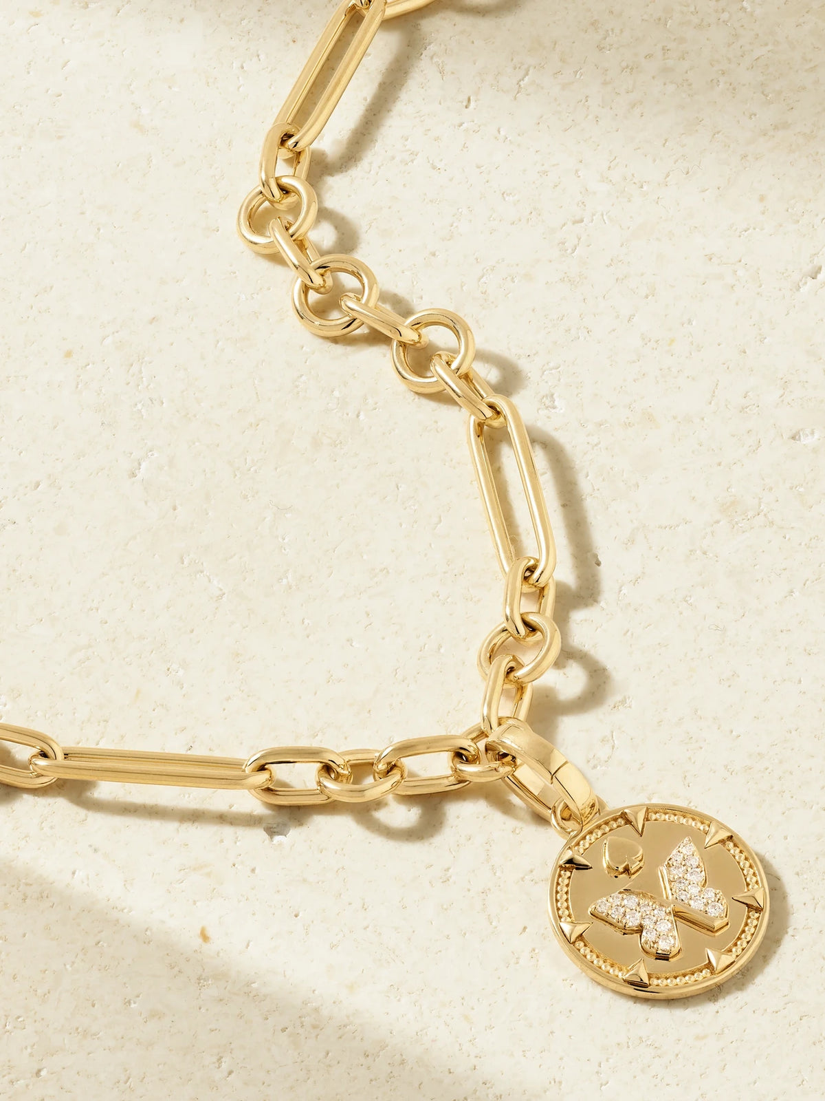 Reverie Small Mixed Clip 18-karat Gold Diamond Necklace