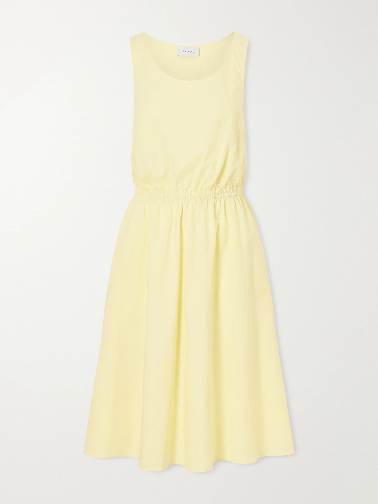 Image of Dresses. Product name - Organic Cotton-poplin Dress in Yellow colour by brand - Matteau
