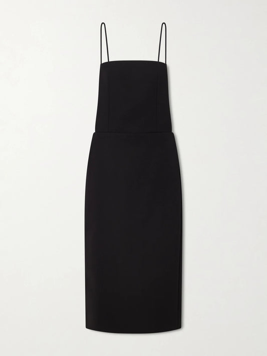 Image of Dresses. Product name - Artemis Organic Cotton Midi Dress in Black colour by brand - Calvin Klein Collection