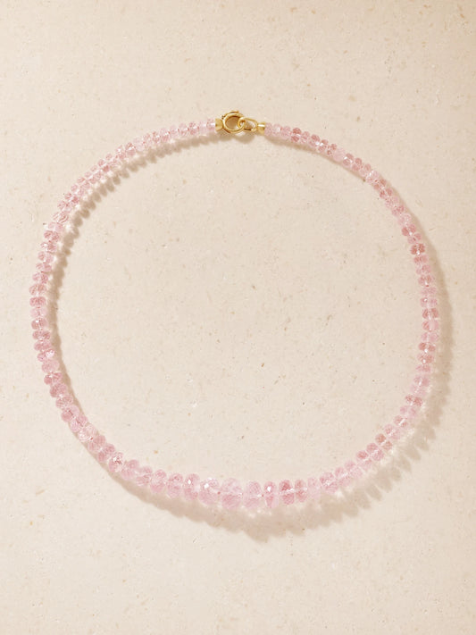 Irene Neuwirth Beaded 18-karat Gold Morganite Beaded Necklace