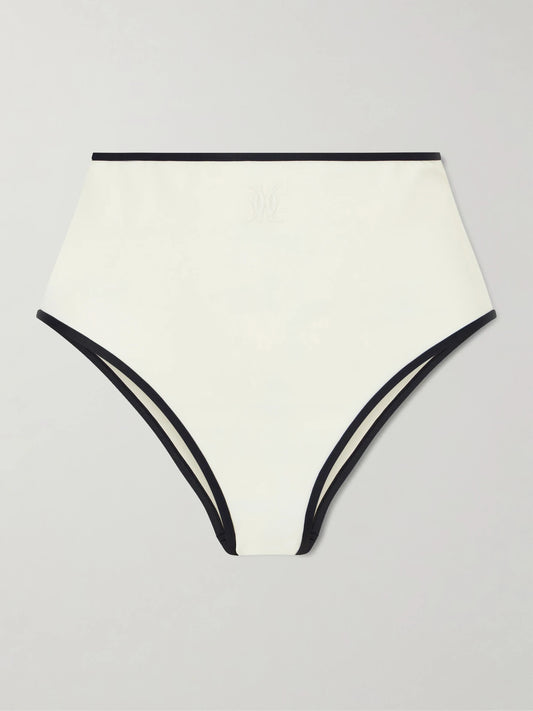 Image of Swimwear. Product name - Contraste Bikini Briefs in Ecru colour by brand - Kiki de Montparnasse