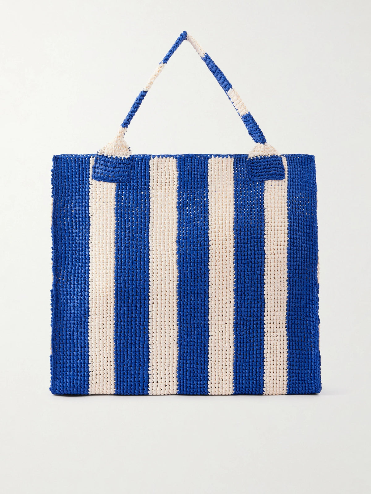 Sol Striped Woven Raffia Tote