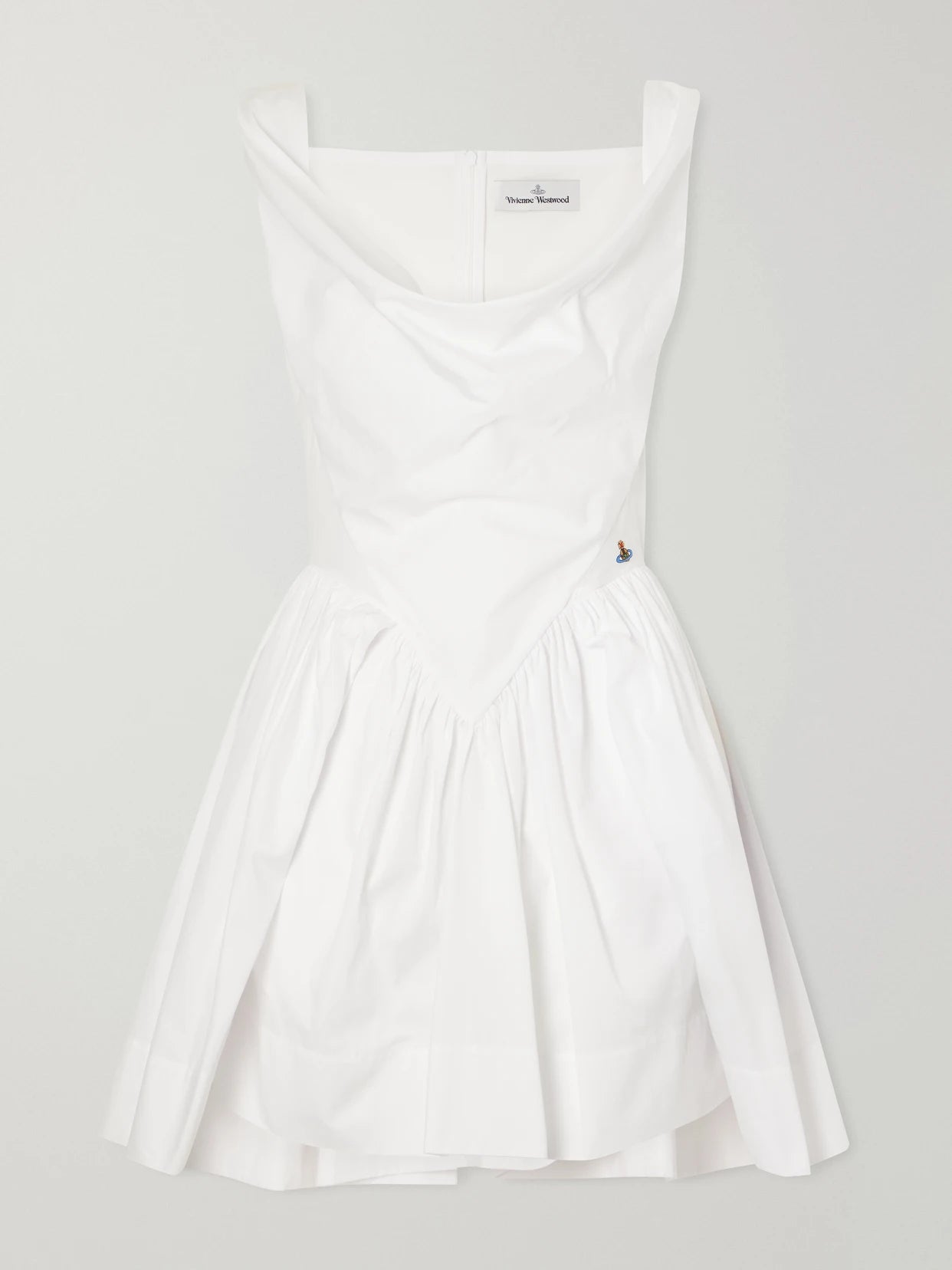 Sunday Pleated Cotton-poplin Mini Dress