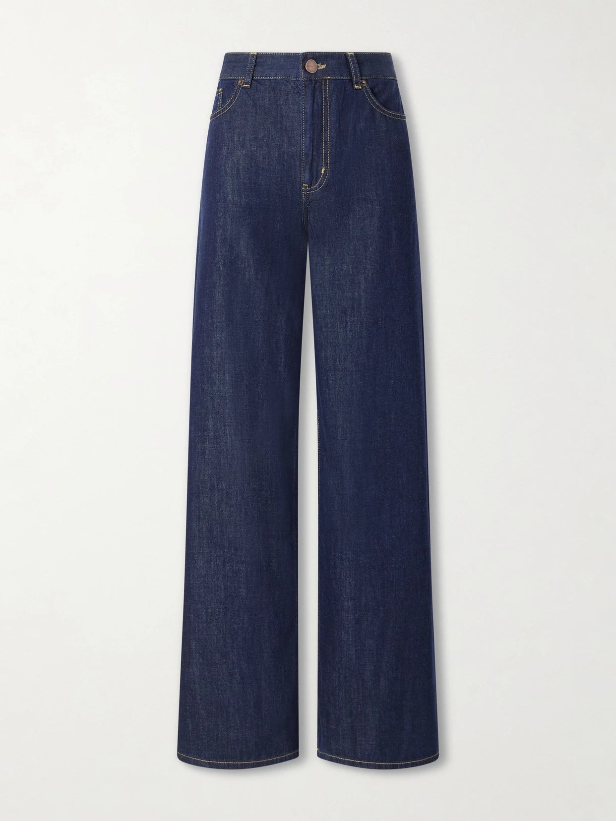 Isadora Cotton-chambray Wide-leg Jeans