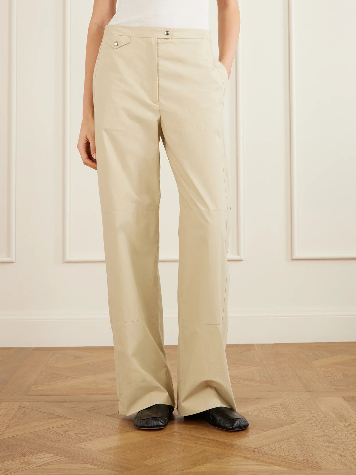 Gemma Cotton Straight-leg Pants