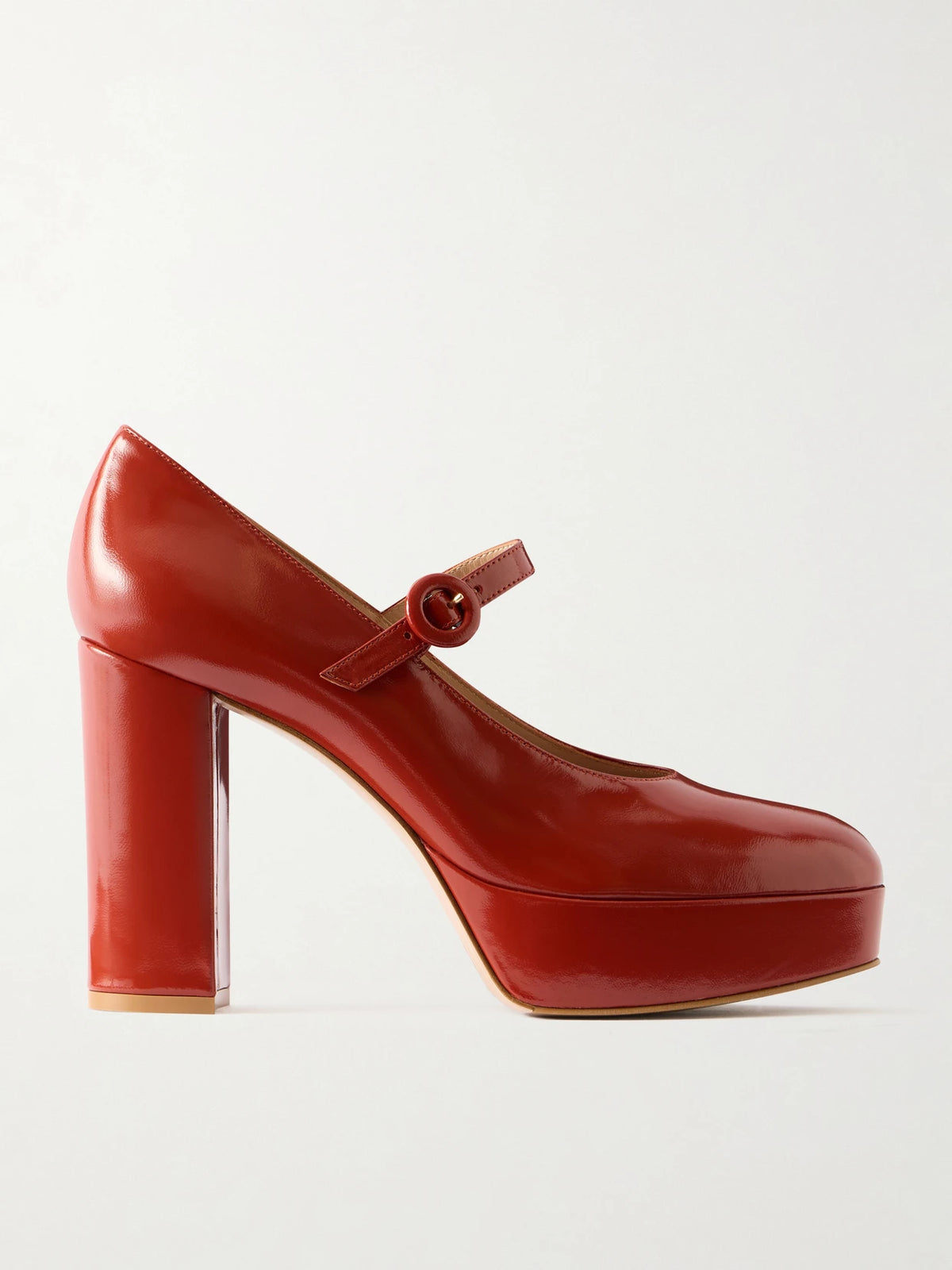 70 Glossy Leather Mary Jane Pumps
