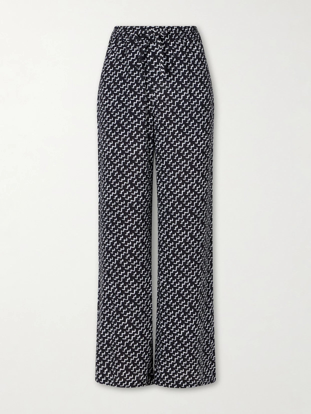 Estrellitas Y Olas Printed Woven Straight-leg Pants