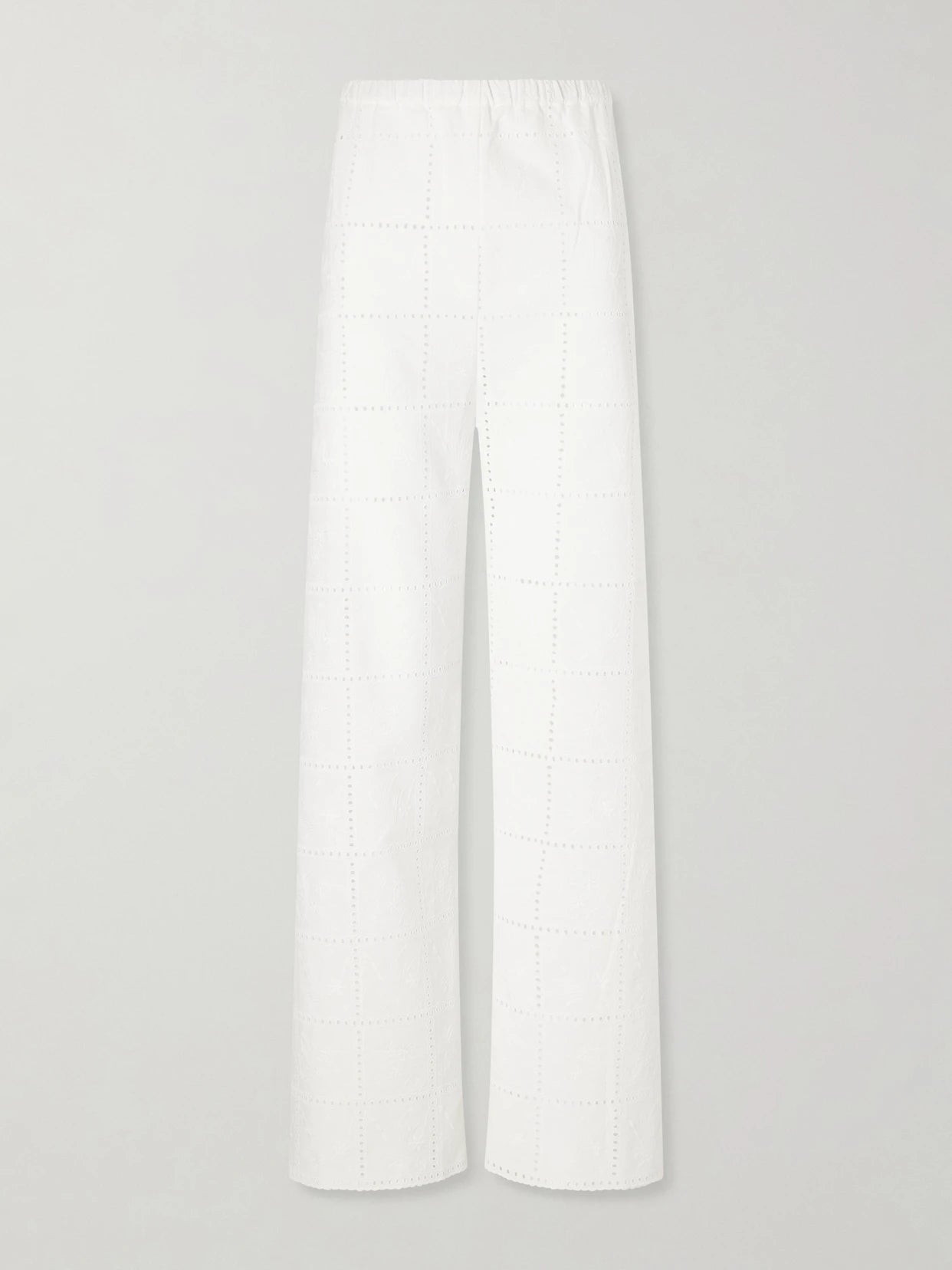 Mora Broderie Anglaise Straight-leg Pants