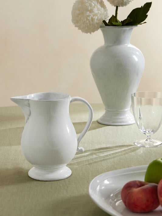 Image of Tableware. Product name - Victor Ceramic Pitcher in White colour by brand - Astier De Villatte