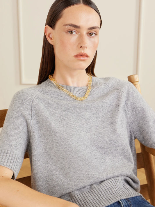 Image of Necklaces. Product name - 14-karat Gold Citrine Necklace in Yellow colour by brand - JIA JIA