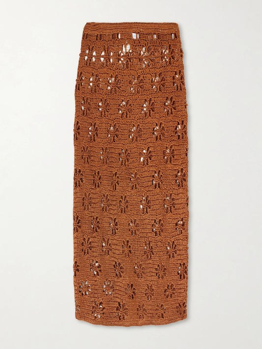 Crocheted Midi Skirt