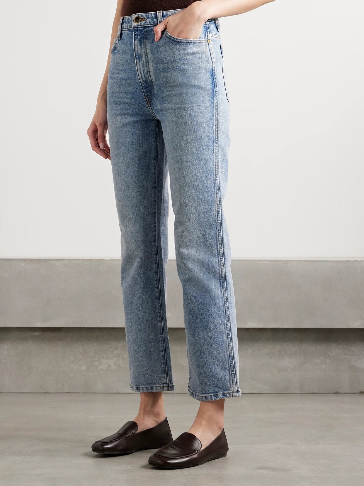 Abigail Stretch Cropped High-rise Straight-leg Jeans