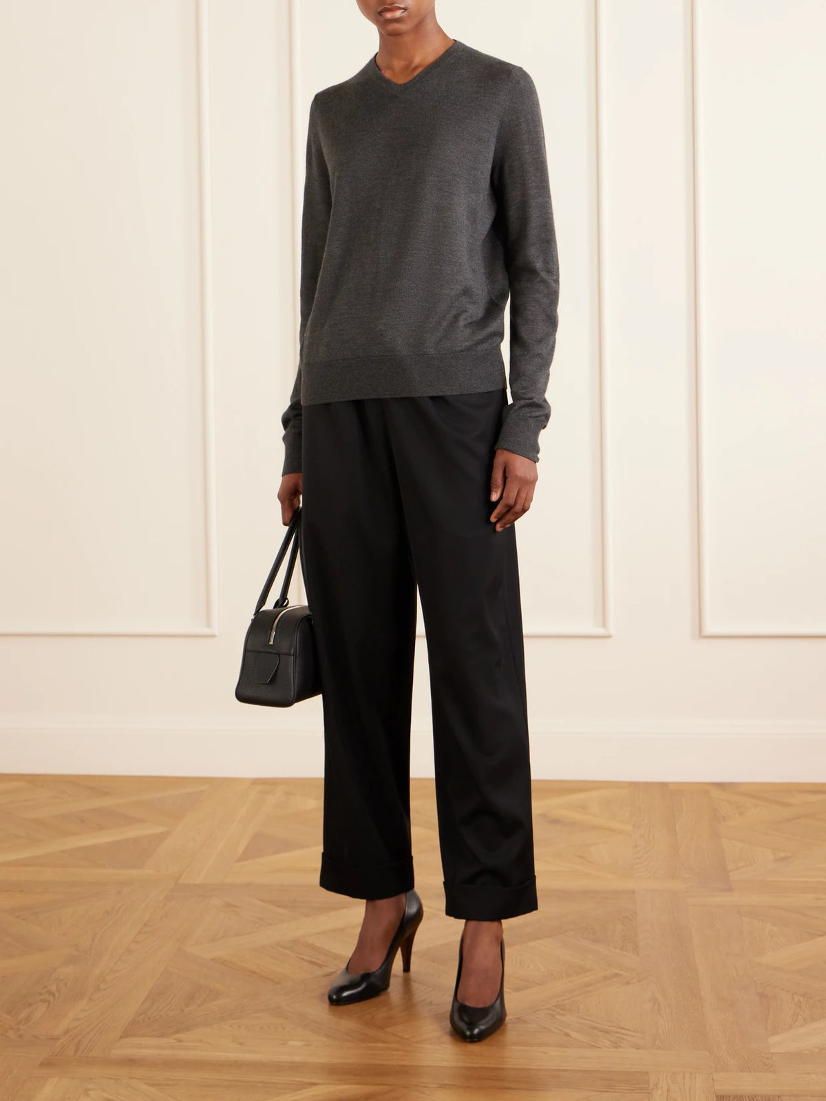 India Small Textured-leather Tote