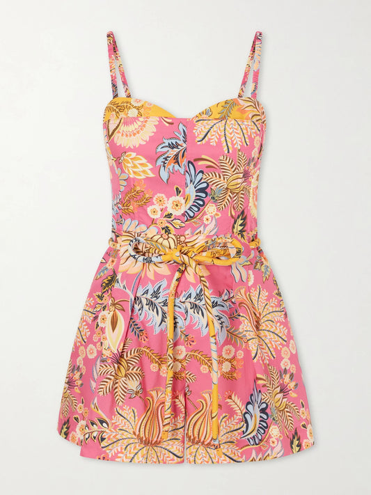 Ligia Floral-print Cotton Jumpsuit