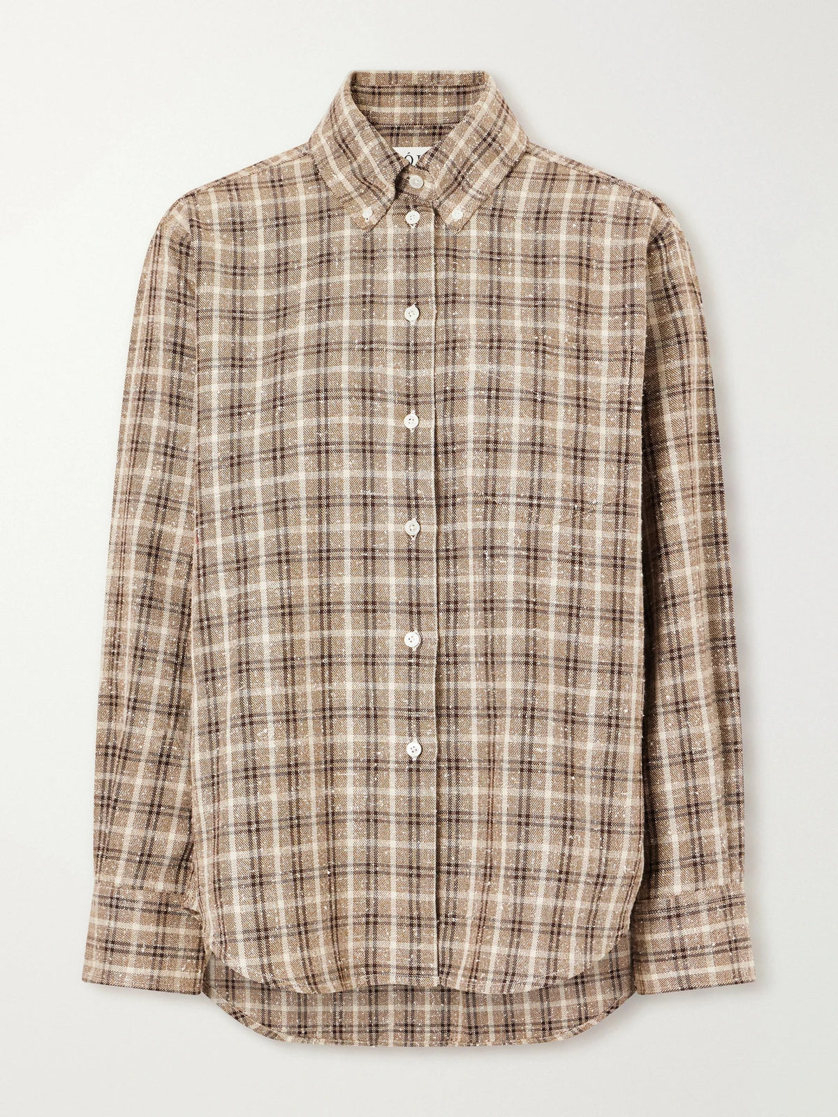 RÓHE Oxford Checked Cotton-bouclé Shirt