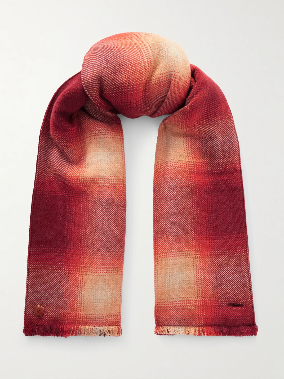 God's True Fringed Checked Cashmere Scarf