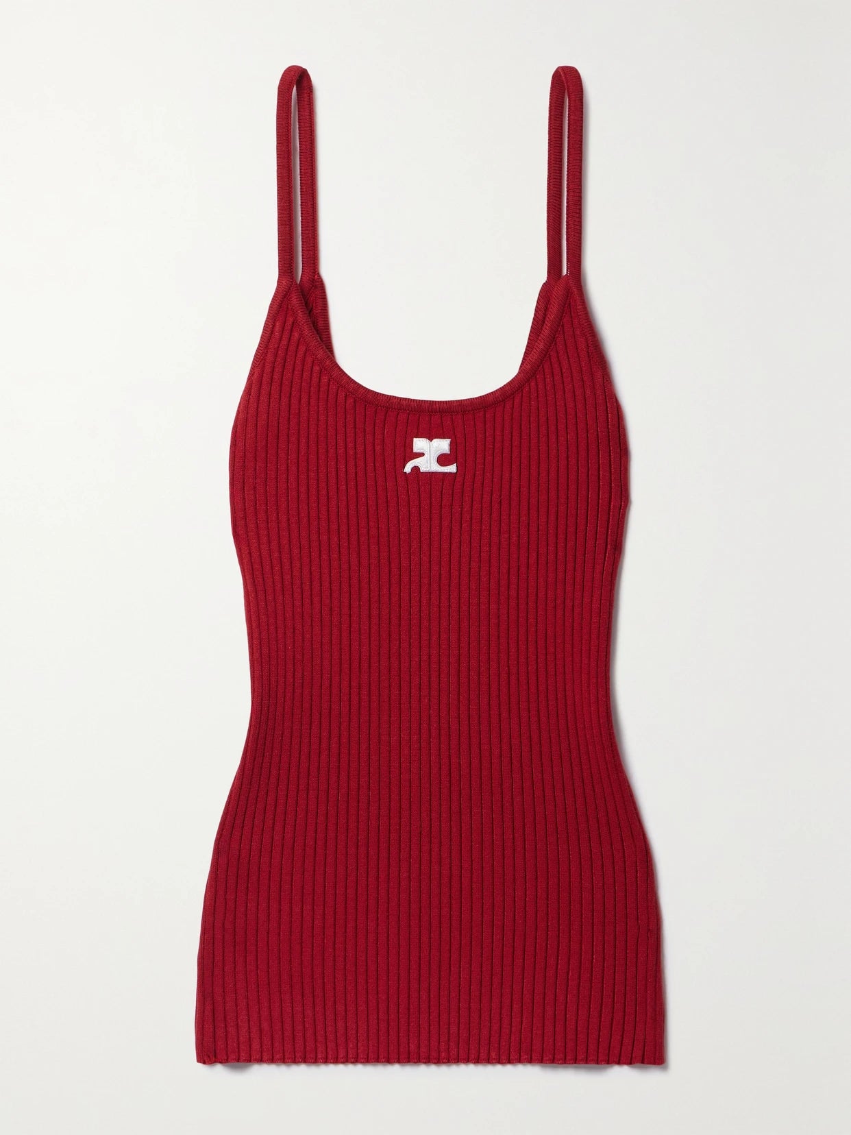 Reedition Appliquéd Ribbed-knit Tank
