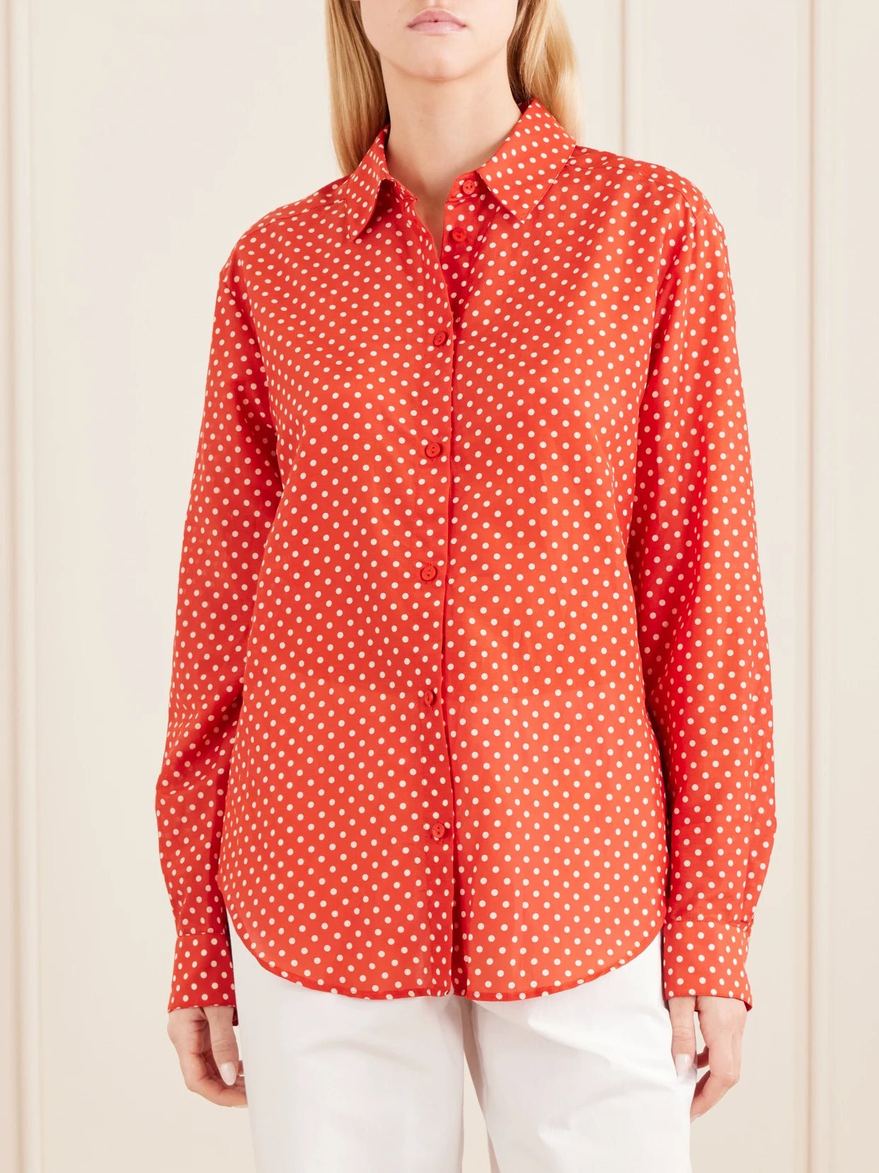 Polka Dots Organic Cotton Blend Shirt