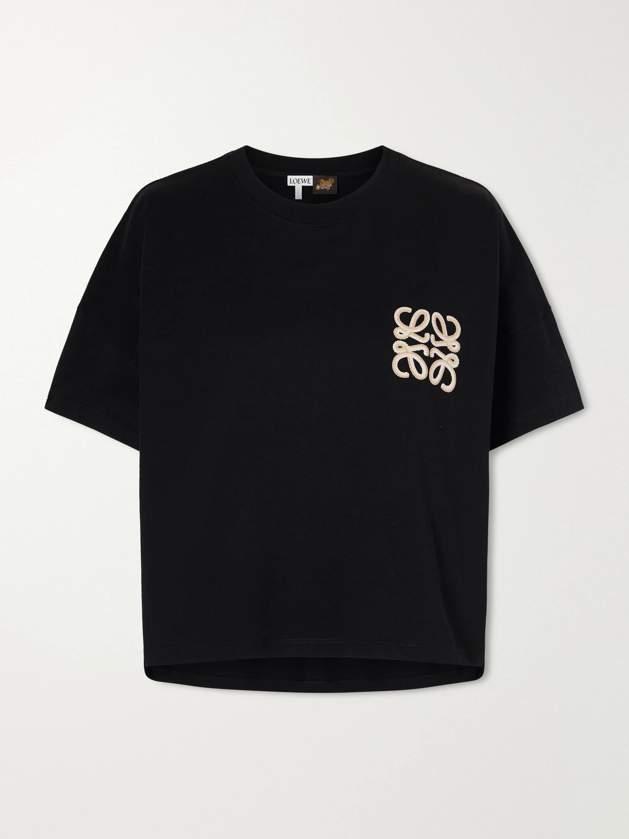 + Paula's Ibiza Anagram Embroidered Cotton-jersey T-shirt