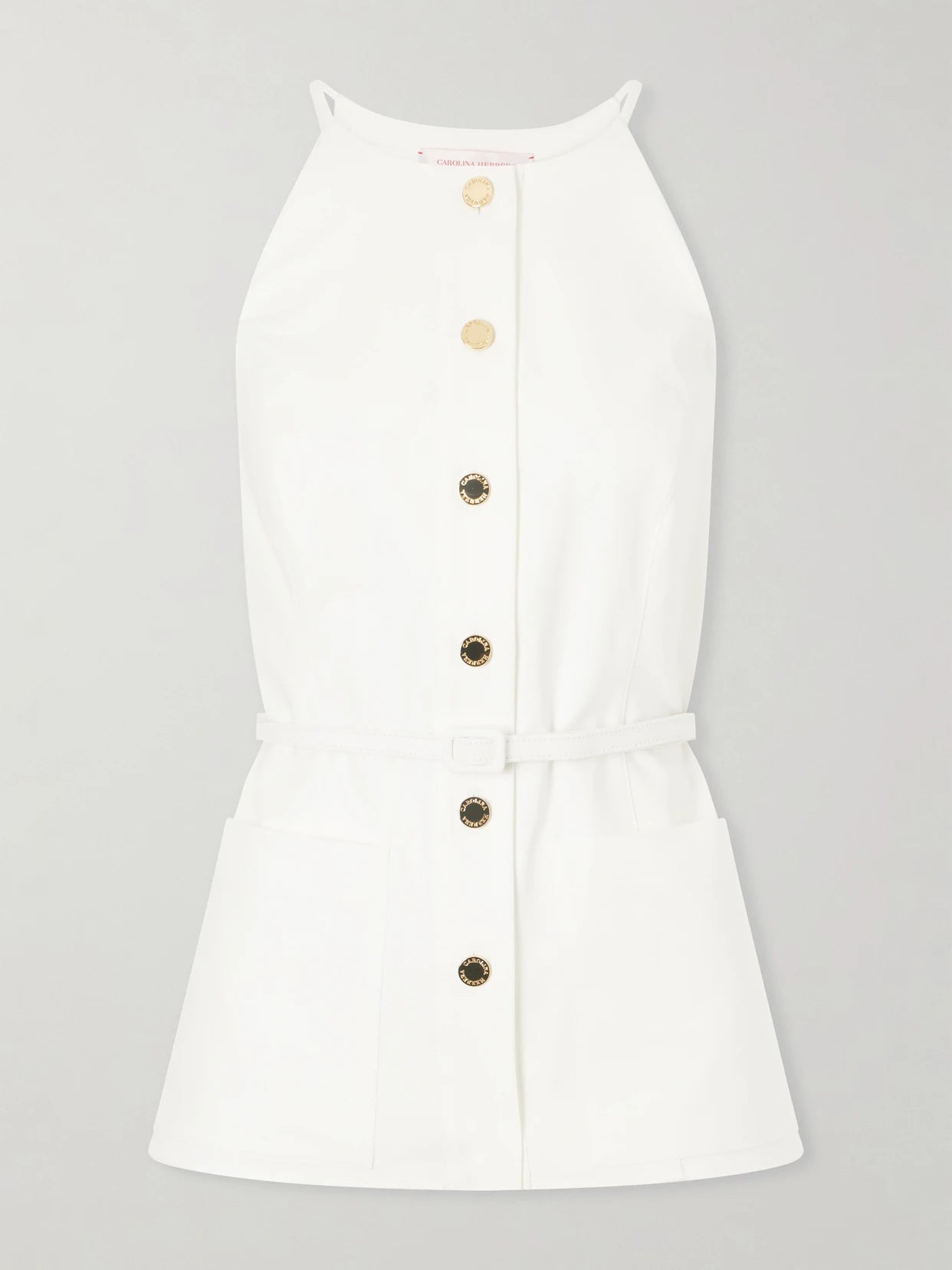 Belted Cotton-blend Blouse