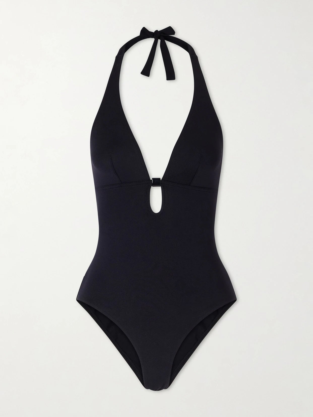 Image of Swimwear. Product name - Harmony Embellished Cutout Swimsuit in Black colour by brand - Eres