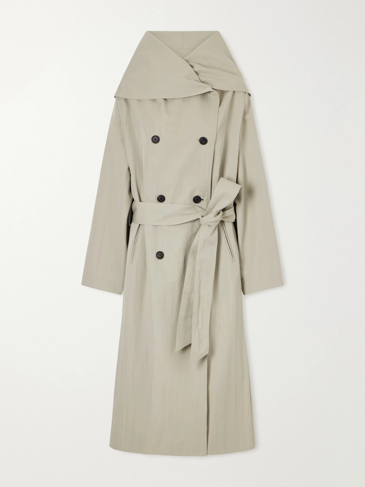 KALLMEYER Dorothy Double-breasted Belted Cotton-blend Trench Coat